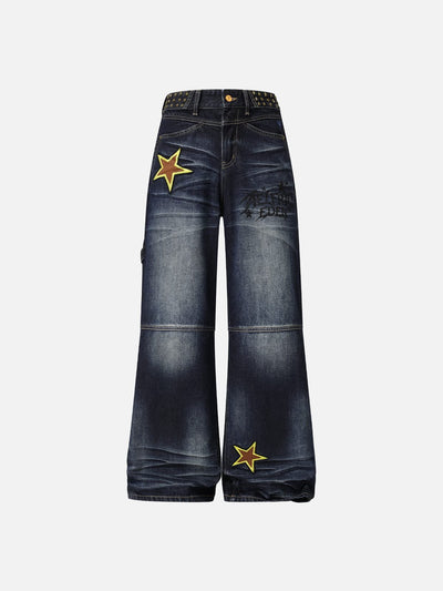 Aelfric Eden Embroidery Star Washed Jeans