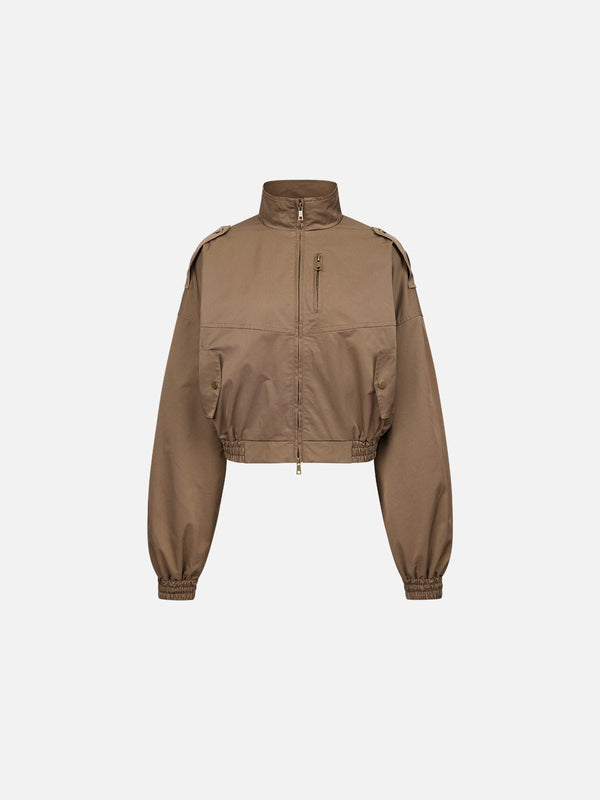 Aelfric Eden Cropped Stand Collar Utility Jacket
