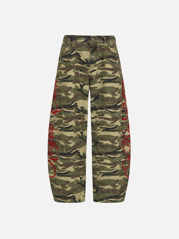 Aelfric Eden CAMO Script Baggy Barrel Jeans