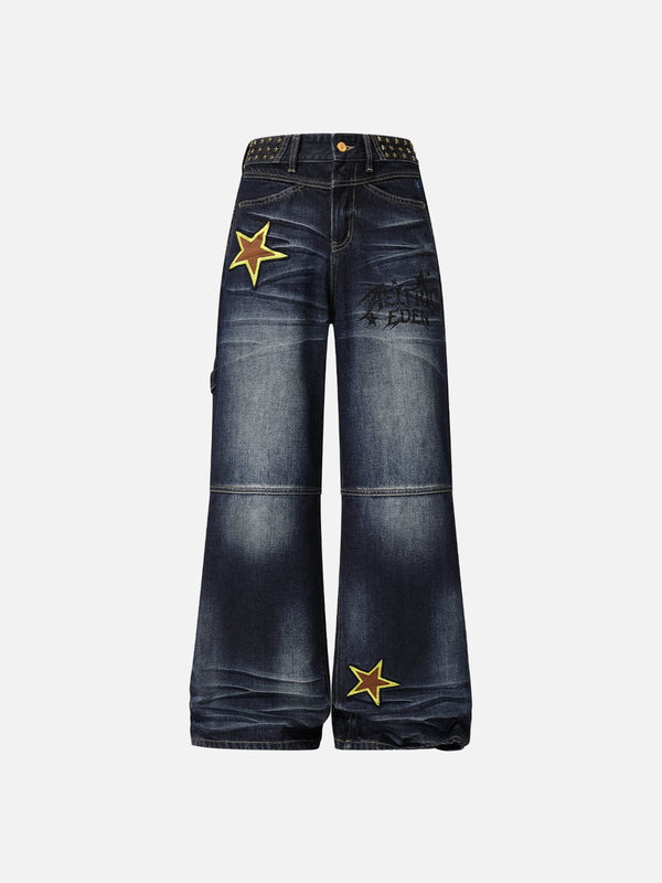 Aelfric Eden Embroidery Star Washed Jeans